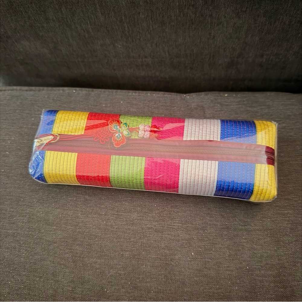 Colorful Striped Pencil Case